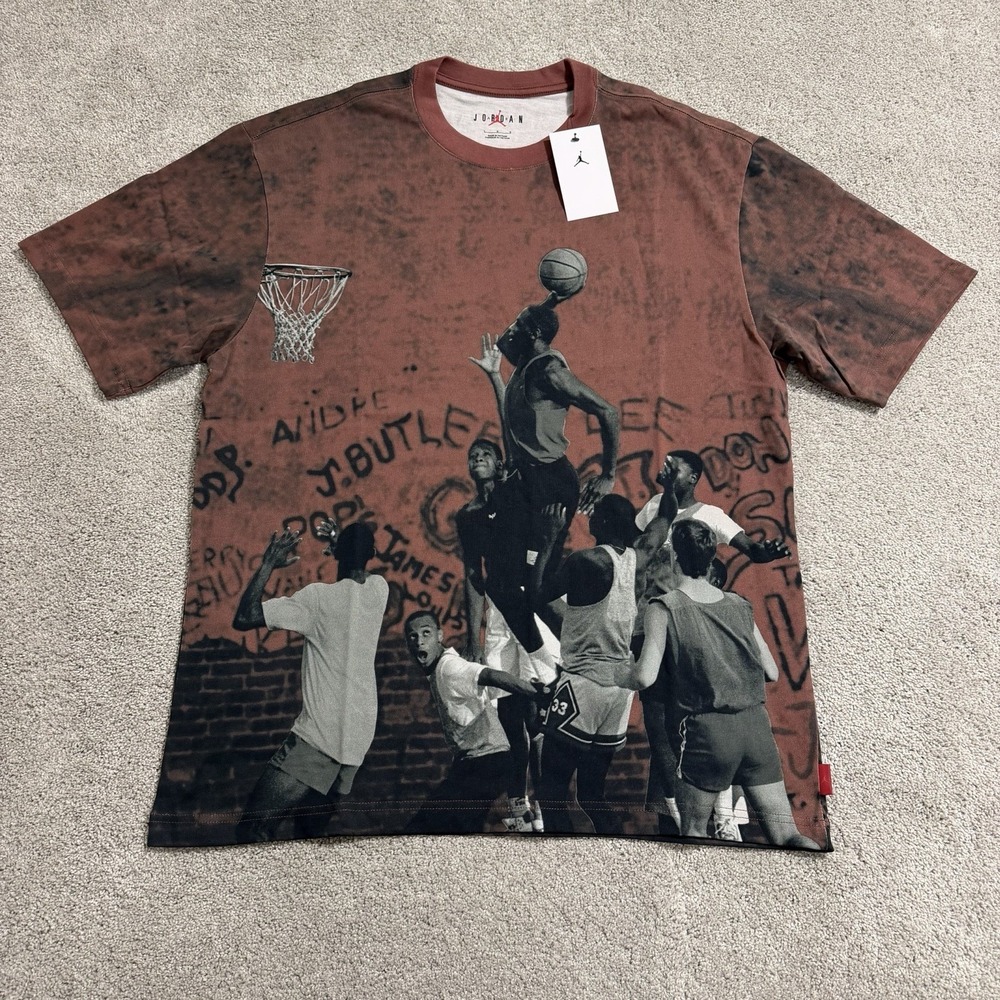 Nike Air Jordan 85 Graphic T Shirt Mens Sz L Red Playground Tee HJ2362-659
